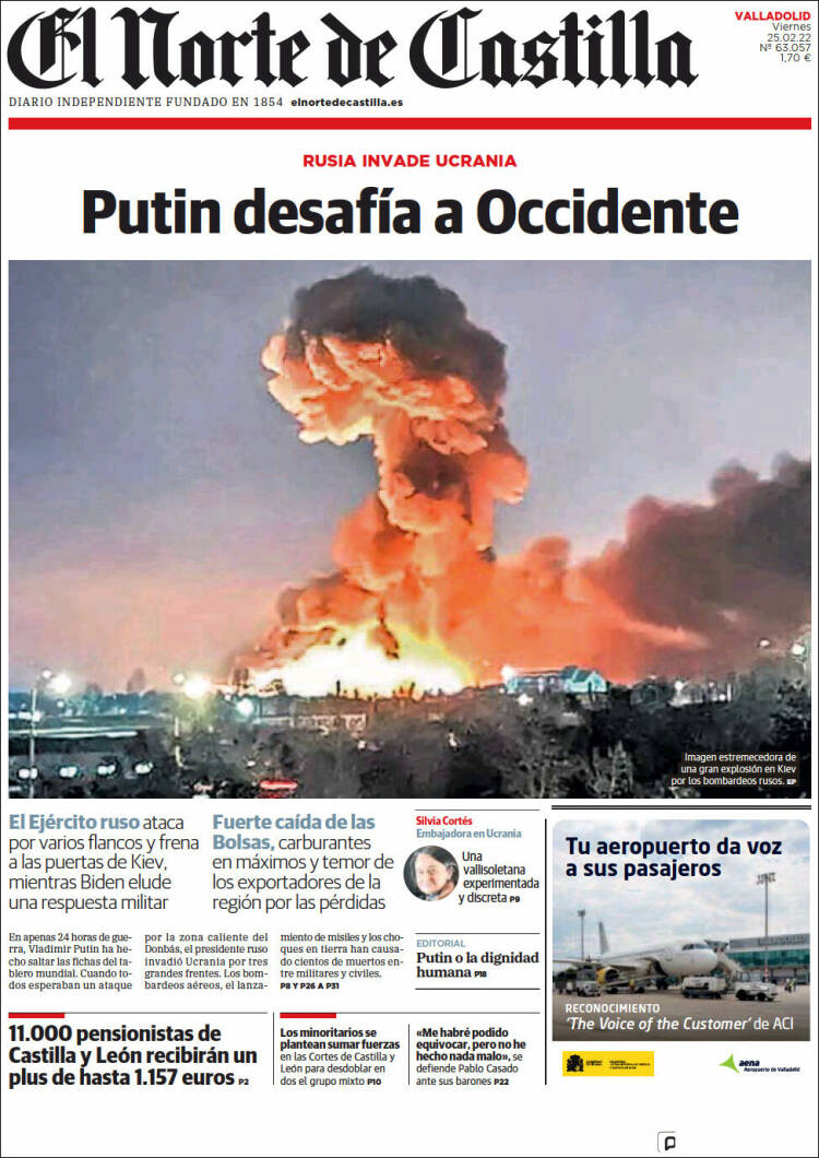 Portada de Norte de Castilla - Valladolid (Espa&ntilde;a)