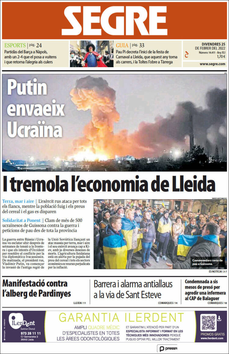 Portada de Segre (Espa&ntilde;a)