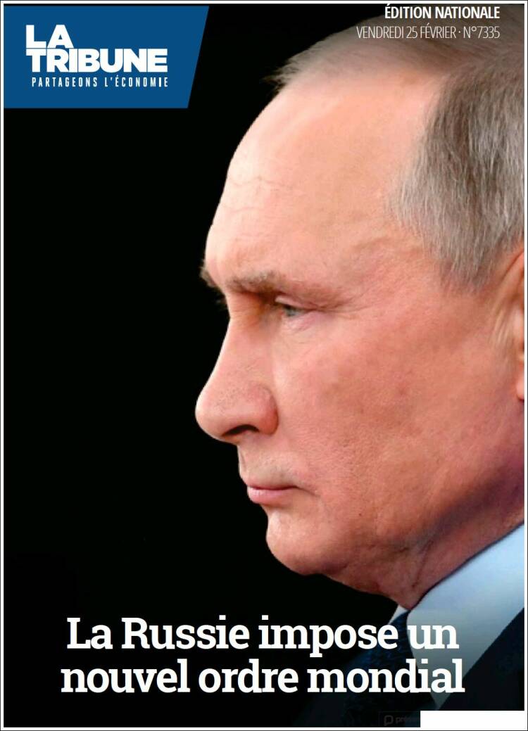 Portada de La Tribune (Francia)