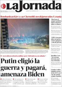 Portada de La Jornada (M&eacute;xico)