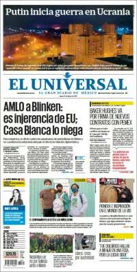 Portada de El Universal (M&eacute;xico)