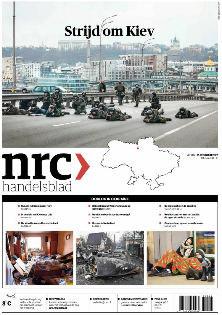 Portada de NRC Handelsblad (Pa&iacute;ses Bajos)