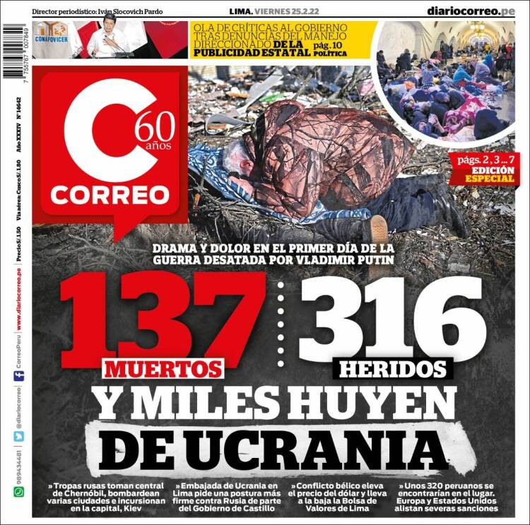 Portada de Diario Correo (Per&uacute;)