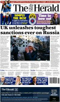 Portada de The Herald (Reino Unido)