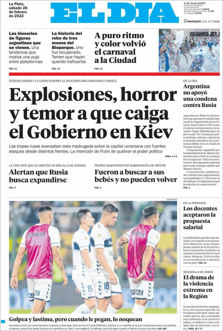 Portada de El Día de la Plata (Argentine)