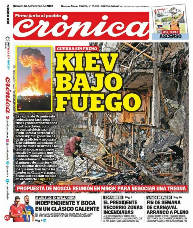 Portada de Diario El Libertador (Argentine)