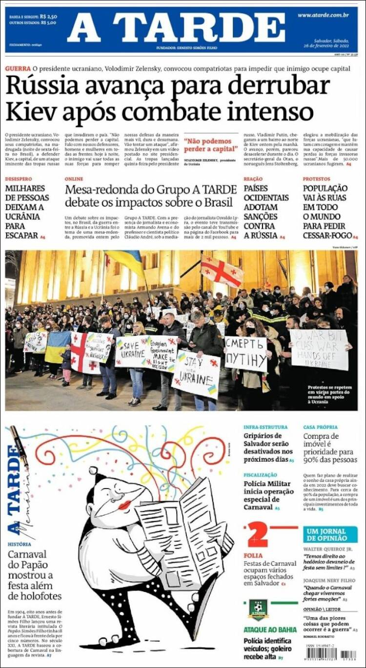 Portada de Diário A Tarde (Br&eacute;sil)