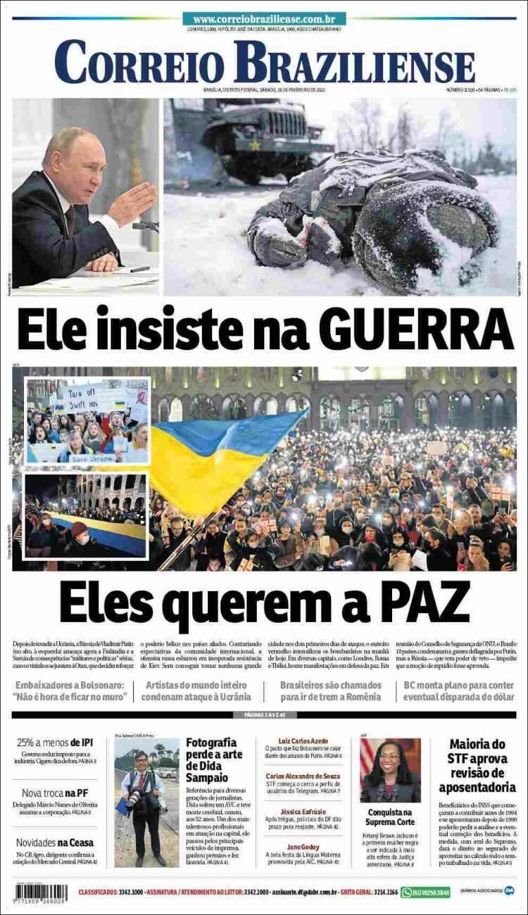 Portada de Correio Braziliense (Br&eacute;sil)