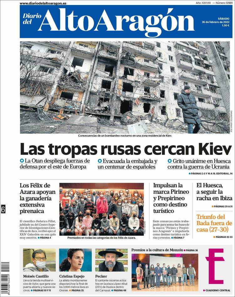 Portada de Diario del AltoAragón (España)