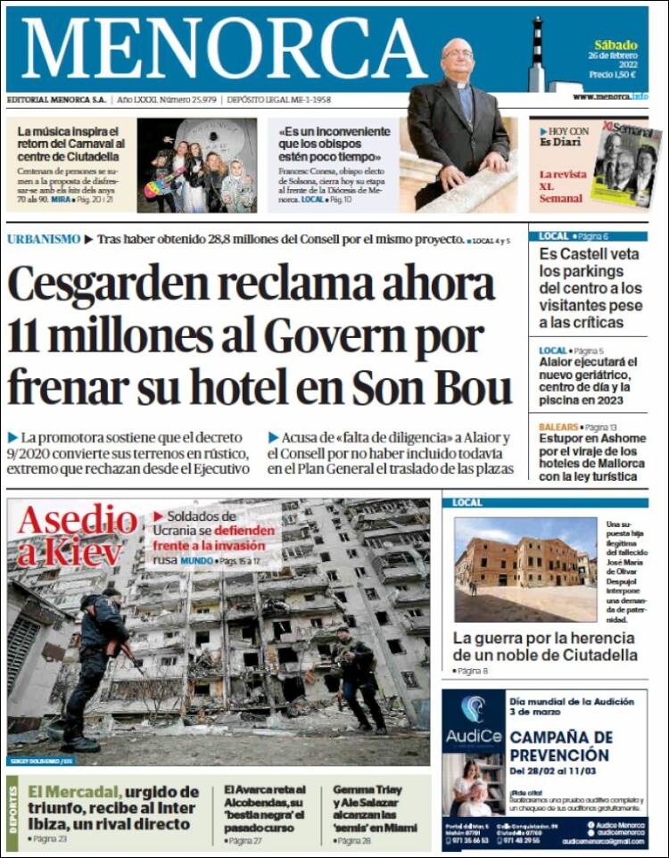 Portada de Menorca - Diario Insular (España)