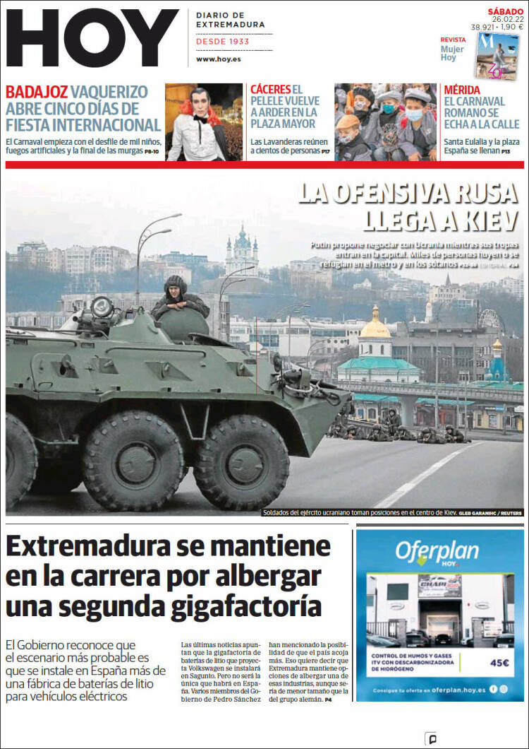 Portada de Hoy - Badajoz (España)