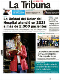 Portada de La Tribuna de Albacete (España)