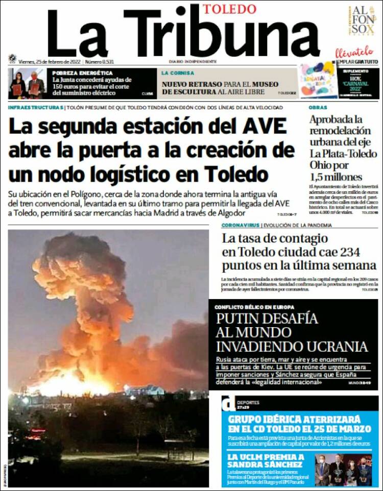 Portada de La Tribuna de Toledo (España)