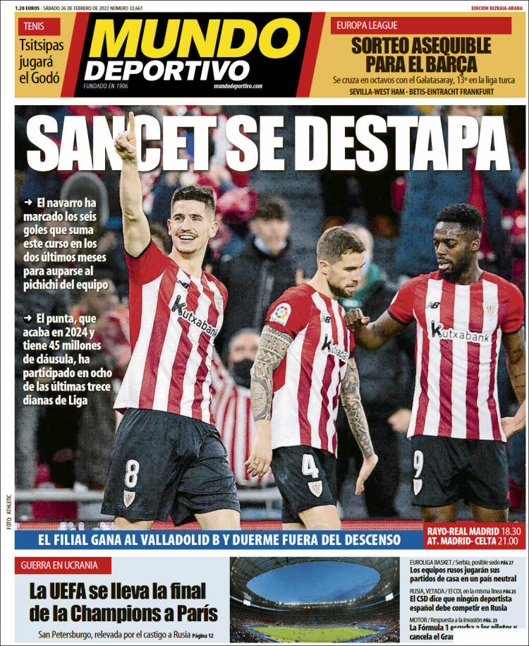 Portada de Mundo Deportivo Bizkaia (España)