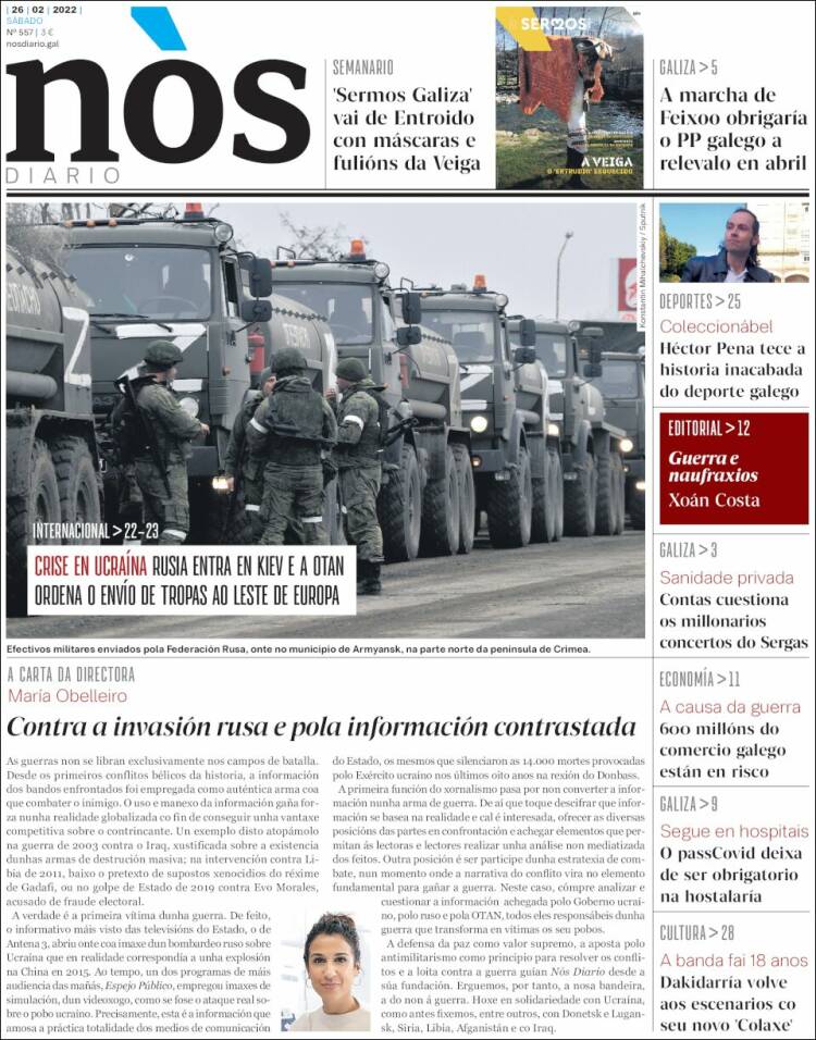 Portada de Nòs Diario (España)