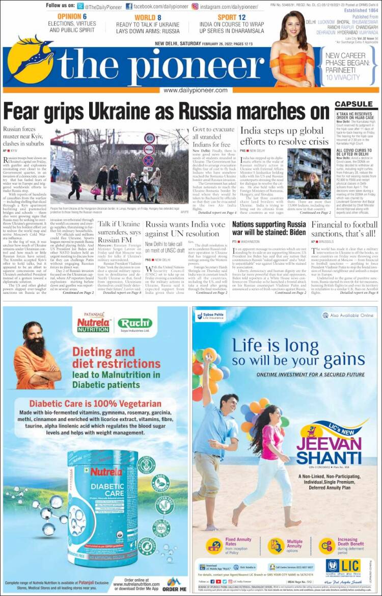 Portada de The Pioneer (Inde)