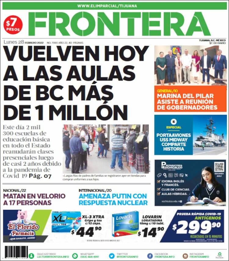 Portada de Frontera (México)