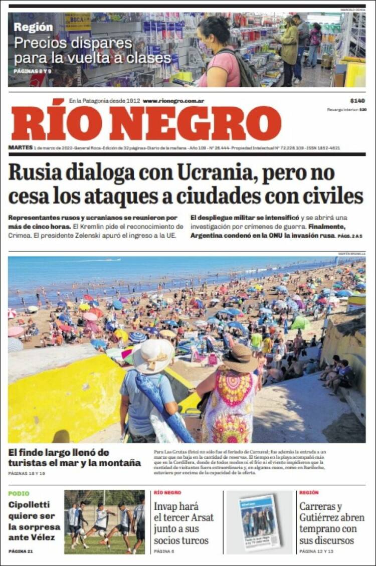 Portada de Rio Negro (Argentina)