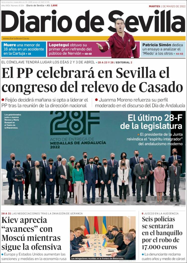 Portada de Diario de Sevilla (España)