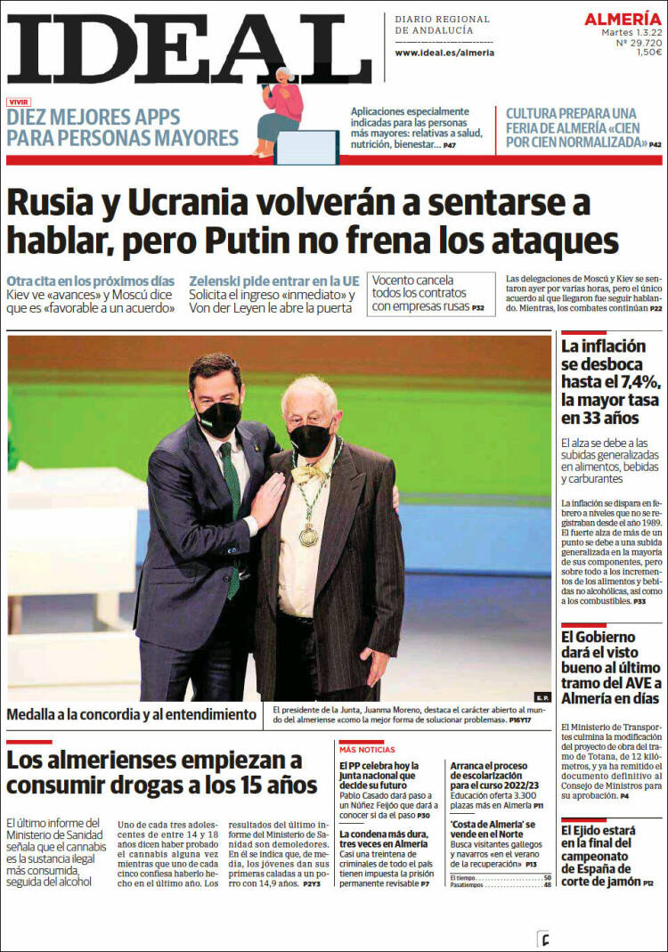 Portada de Ideal Almeria (Espagne)