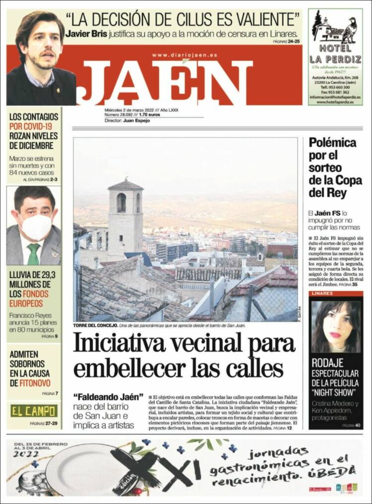 Portada de Diario Jaén (España)