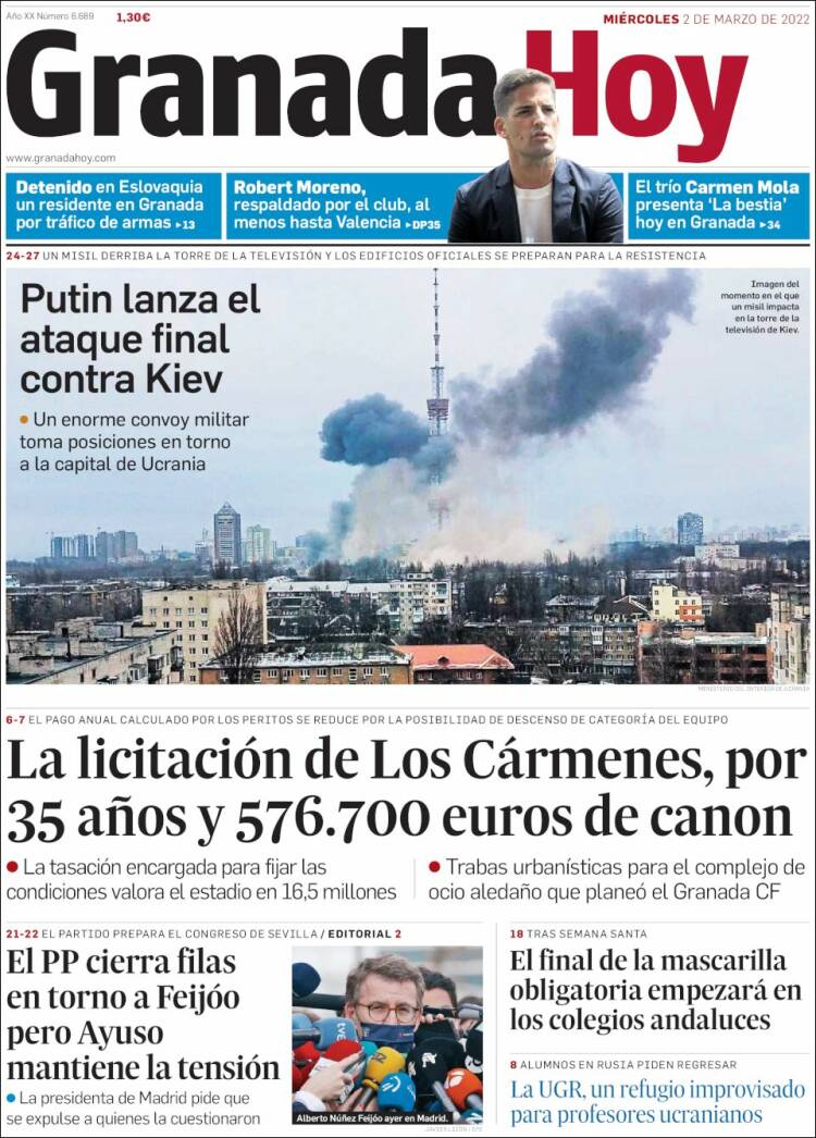 Portada de Granada Hoy (España)