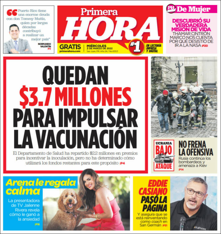 Portada de Primera Hora (Puerto Rico)