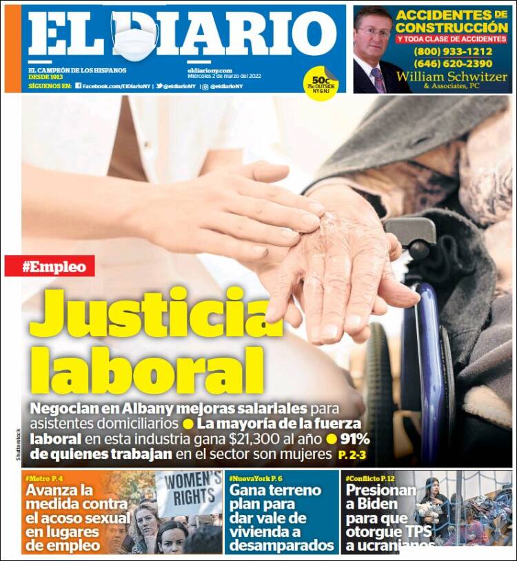 Portada de El Diario NY (USA)
