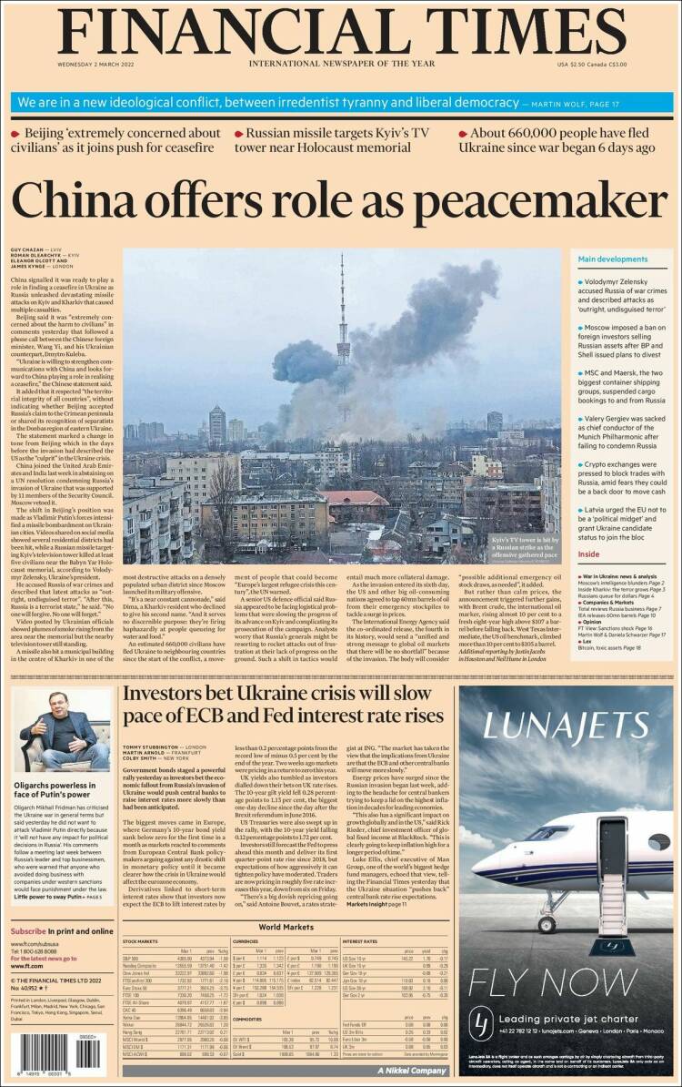 Portada de Financial Times - USA (USA)
