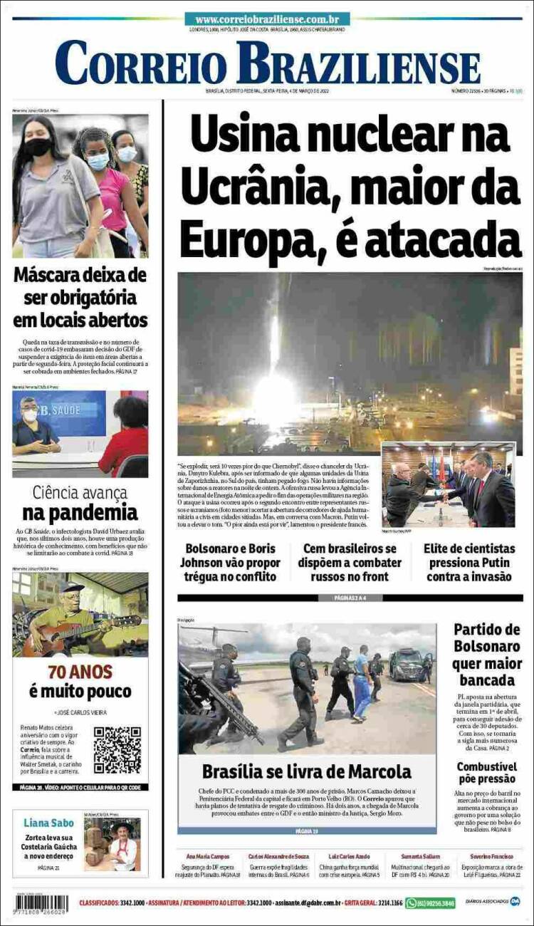 Portada de Correio Braziliense (Brasil)