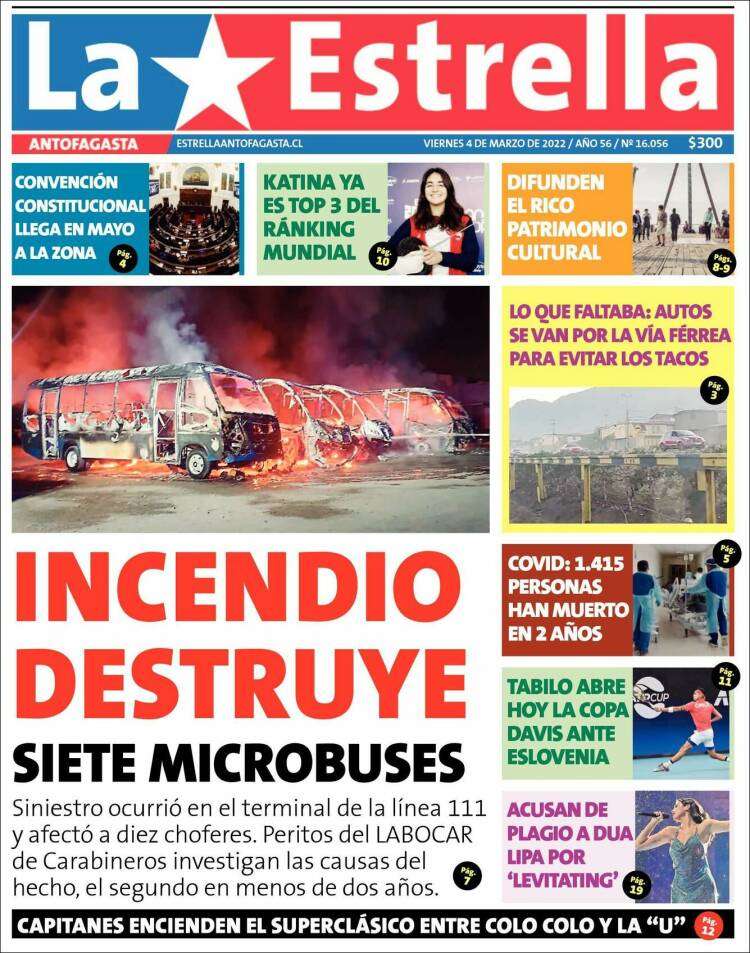 Portada de La Estrella del Norte (Chile)