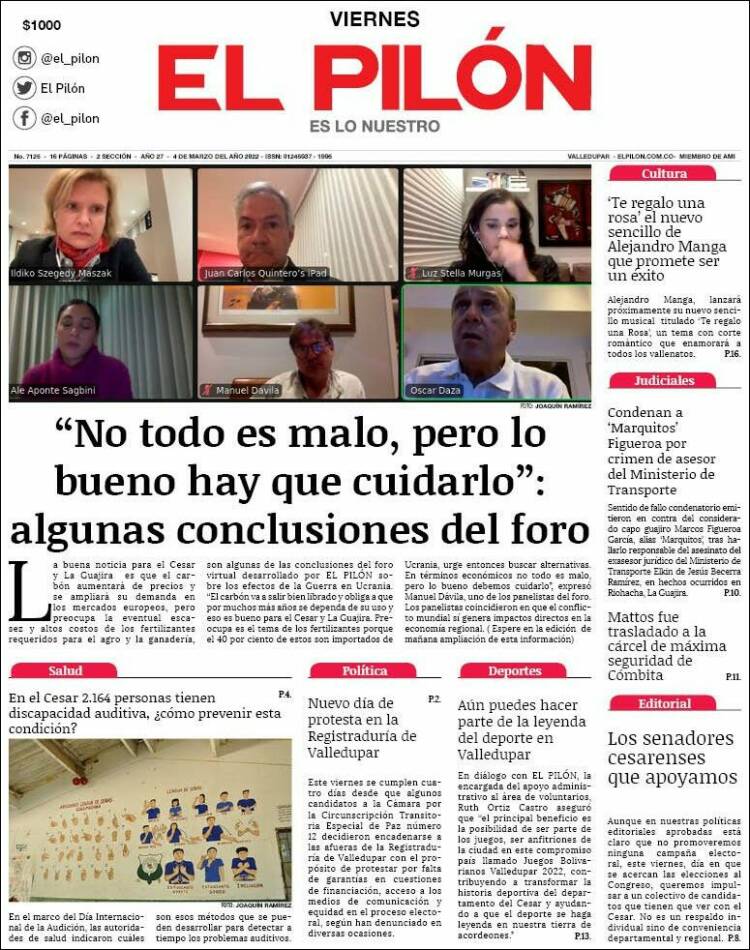 Portada de El Pilón (Colombia)