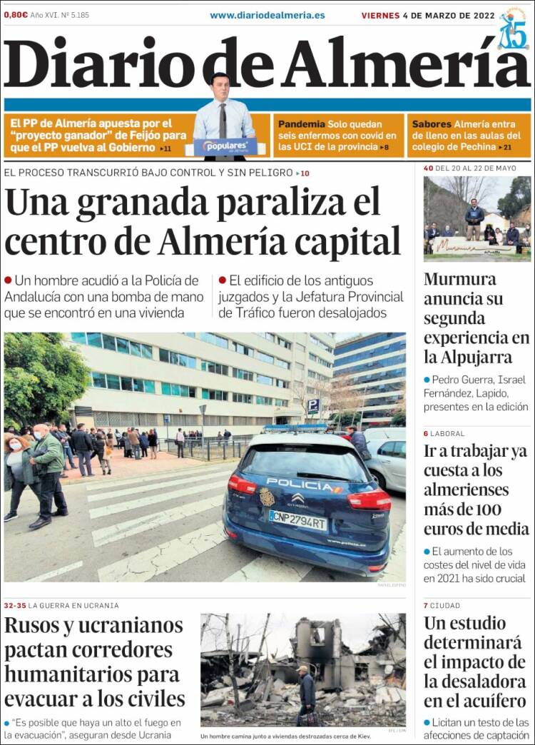 Portada de Diario de Almería (España)