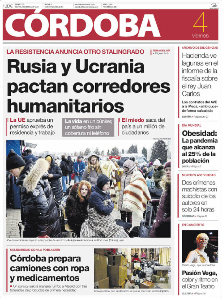 Portada de Diario de Córdoba (España)