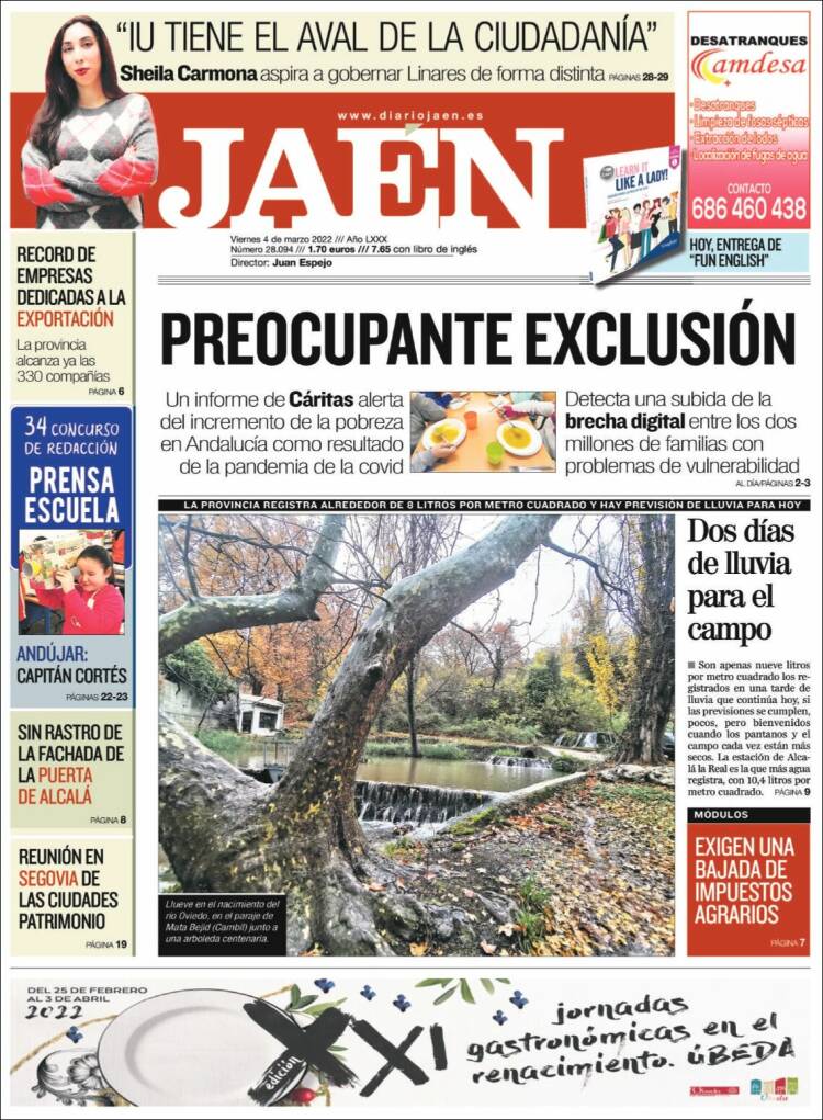 Portada de Diario Jaén (España)