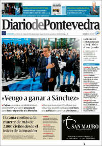 Portada de Diario de Pontevedra (España)