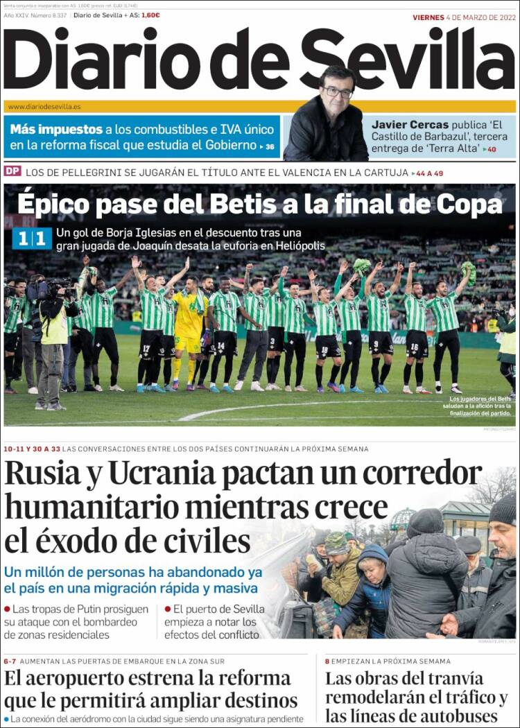 Portada de Diario de Sevilla (España)