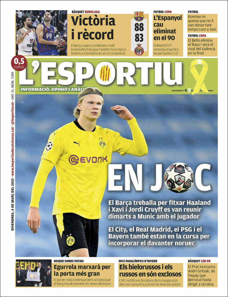 Portada de L'Esportiu (España)