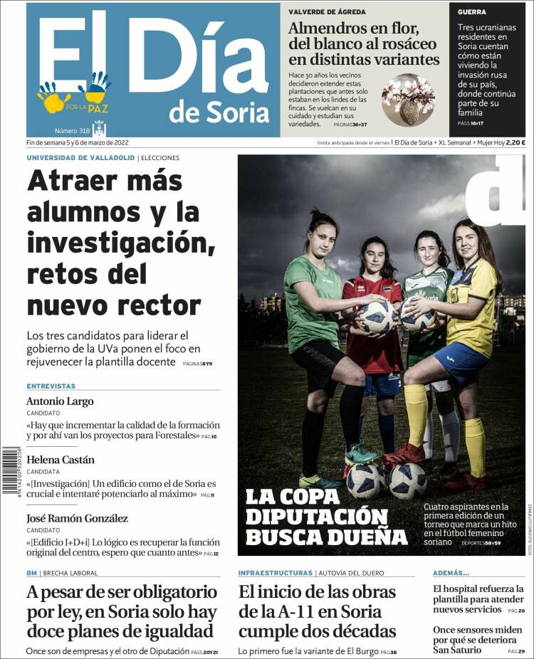 Portada de El Día de Soria (España)