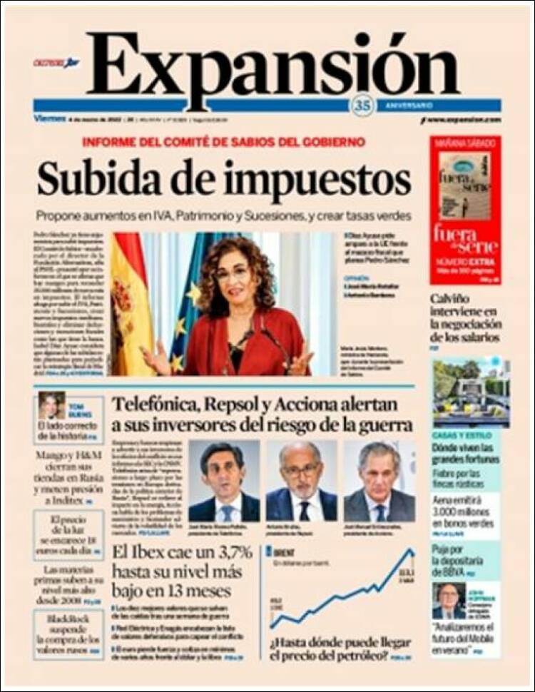 Portada de Expansión (Espa&ntilde;a)