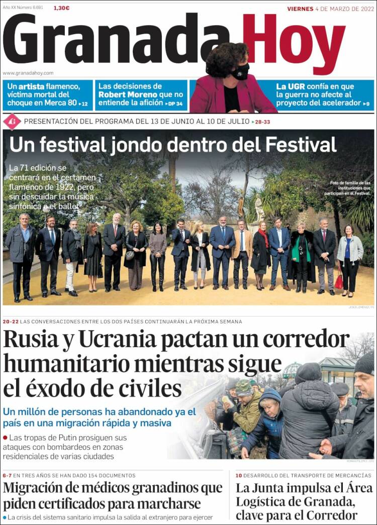 Portada de Granada Hoy (España)