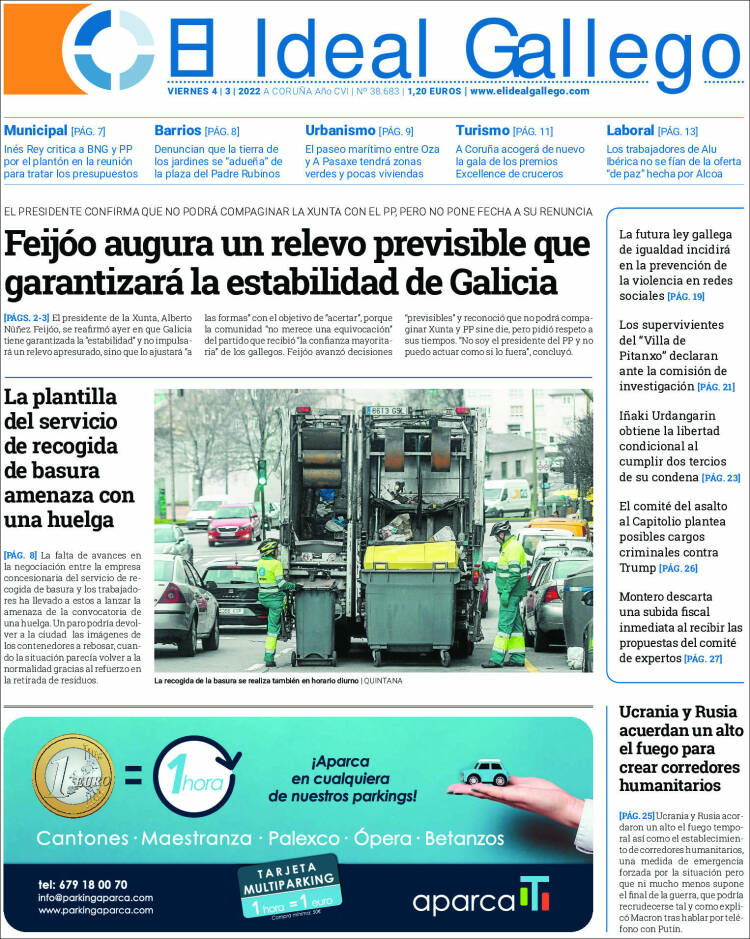 Portada de El Ideal Gallego (España)