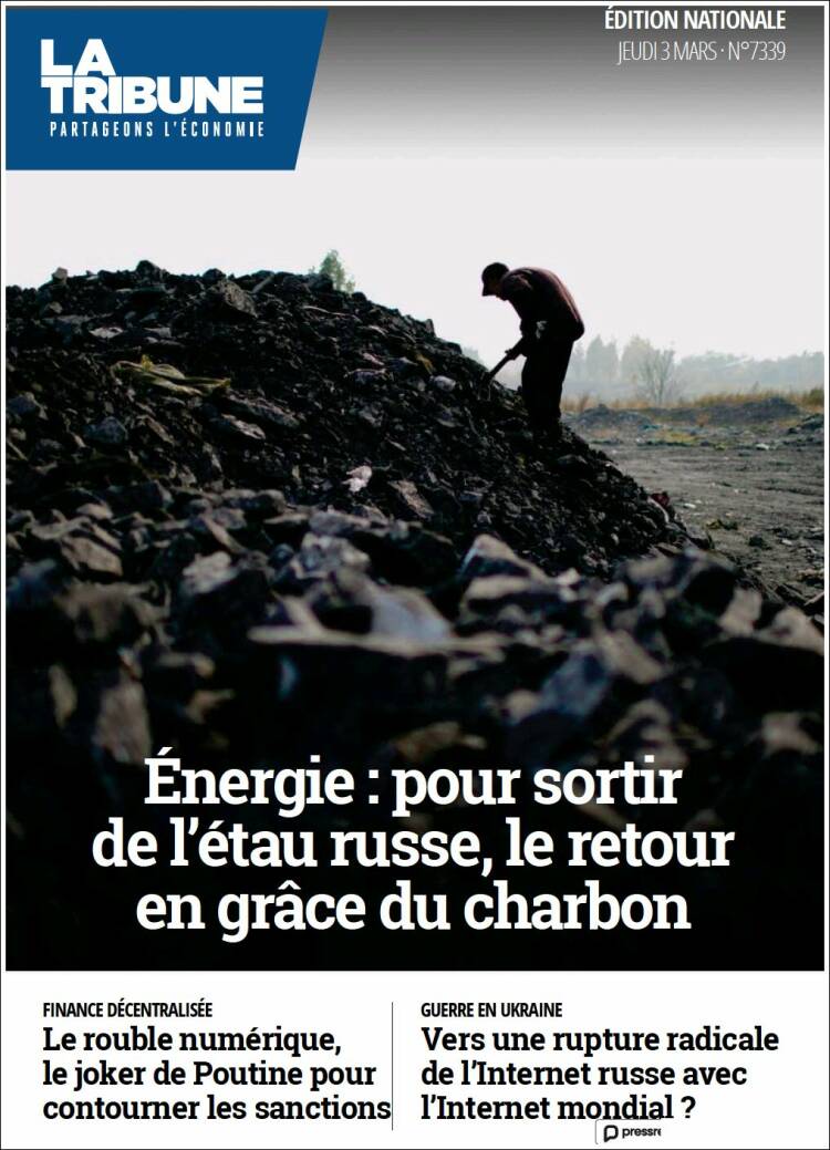 Portada de La Tribune (Francia)