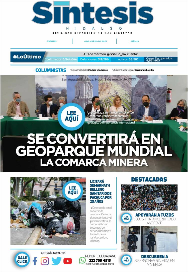 Portada de Sistesis - Hidalgo (M&eacute;xico)