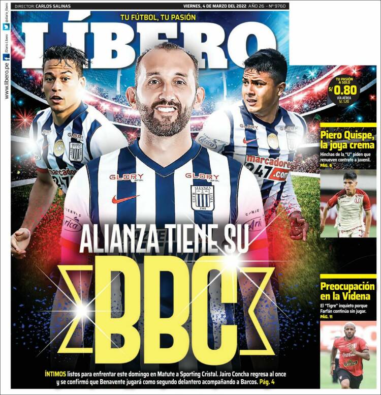 Portada de Líbero (Perú)