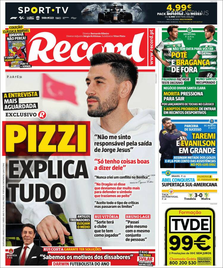 Portada de Record (Portugal)