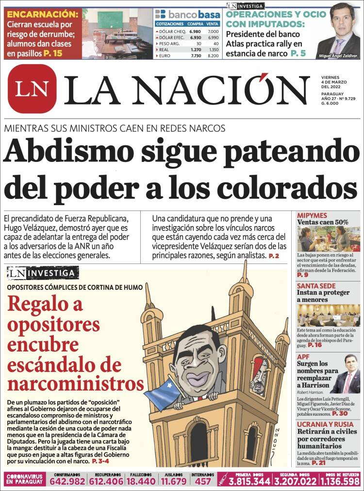 Portada de La Nación (Paraguay)