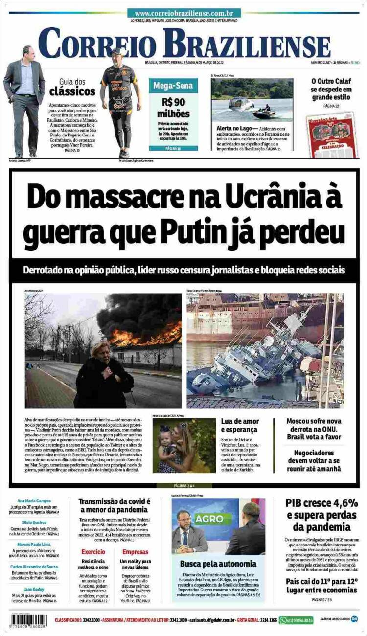 Portada de Correio Braziliense (Brasil)