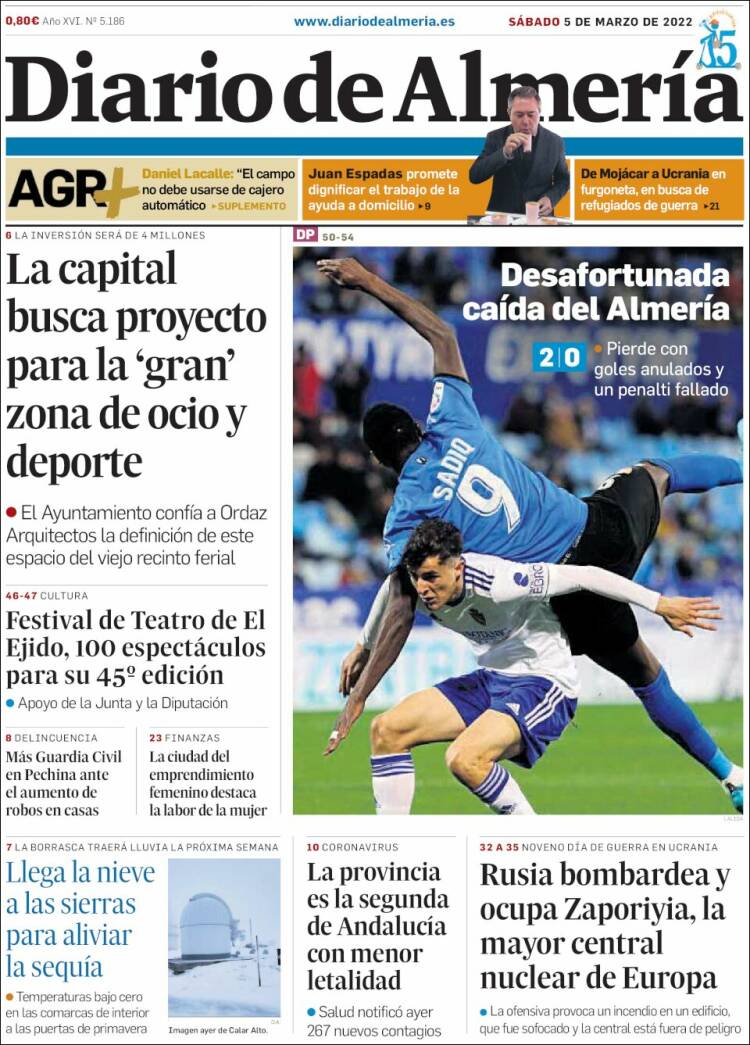 Portada de Diario de Almería (Espa&ntilde;a)