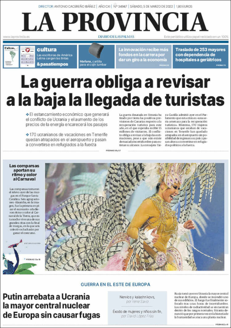 Portada de La Provincia (Espa&ntilde;a)